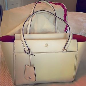Tory Burch cream handbag
